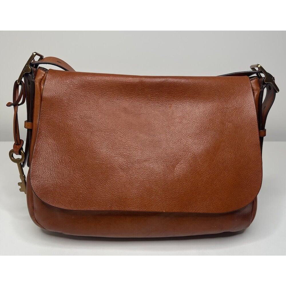 Fossil Brown Leather Crossbody Bag